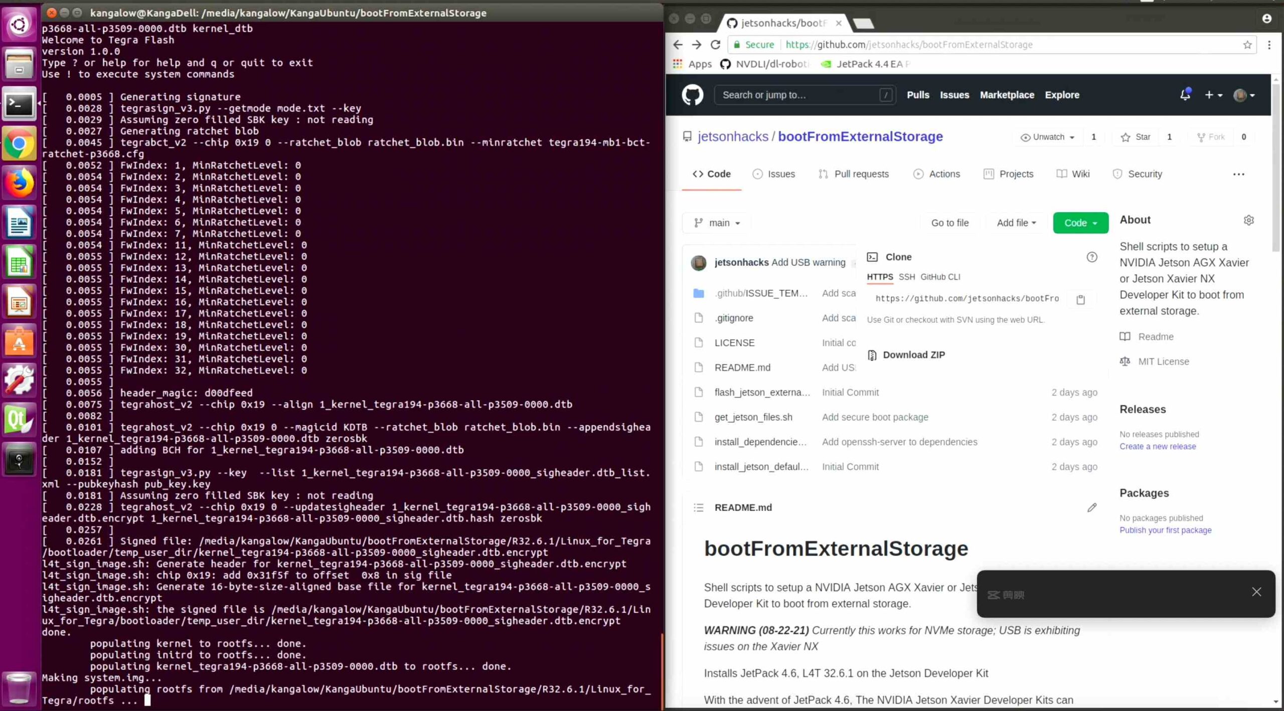 Software interface on monitor