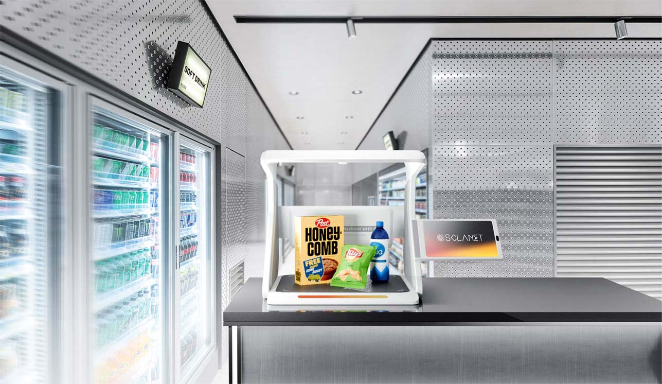 Supermarket checkout counter