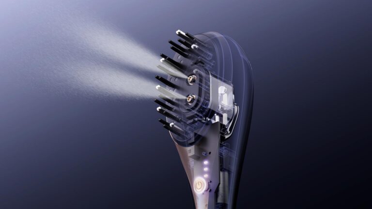 medical-grade smart comb — scalp care device development by OPD Design