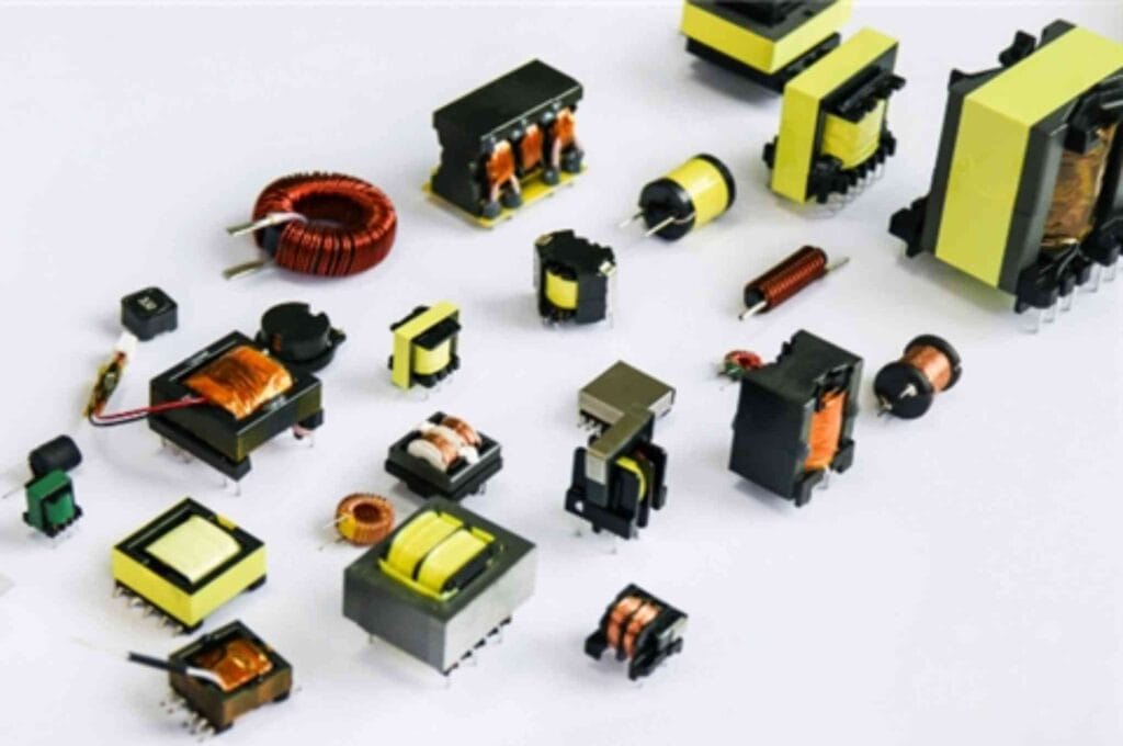 Top view of electronic PCBA board