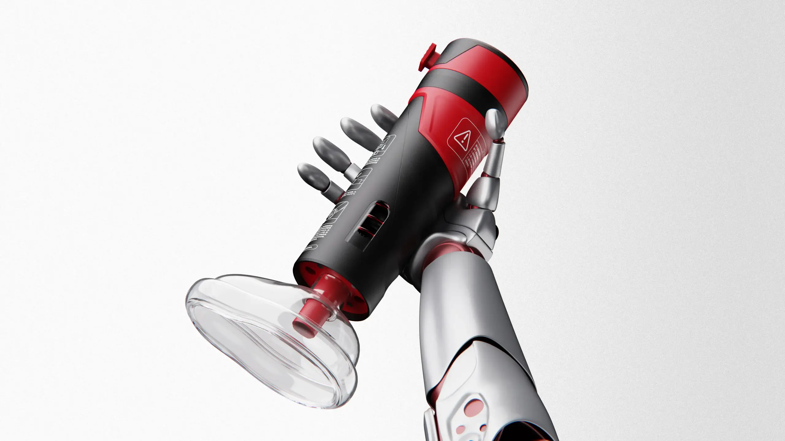 OPD DESIGN | Anti-Choking Device Design Case Study: Designing for Emergency Use Close-up of one-hand activation grip on the anti-choking device