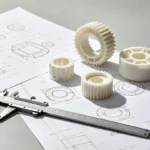 Hardware product development workbench with sketches and prototype parts