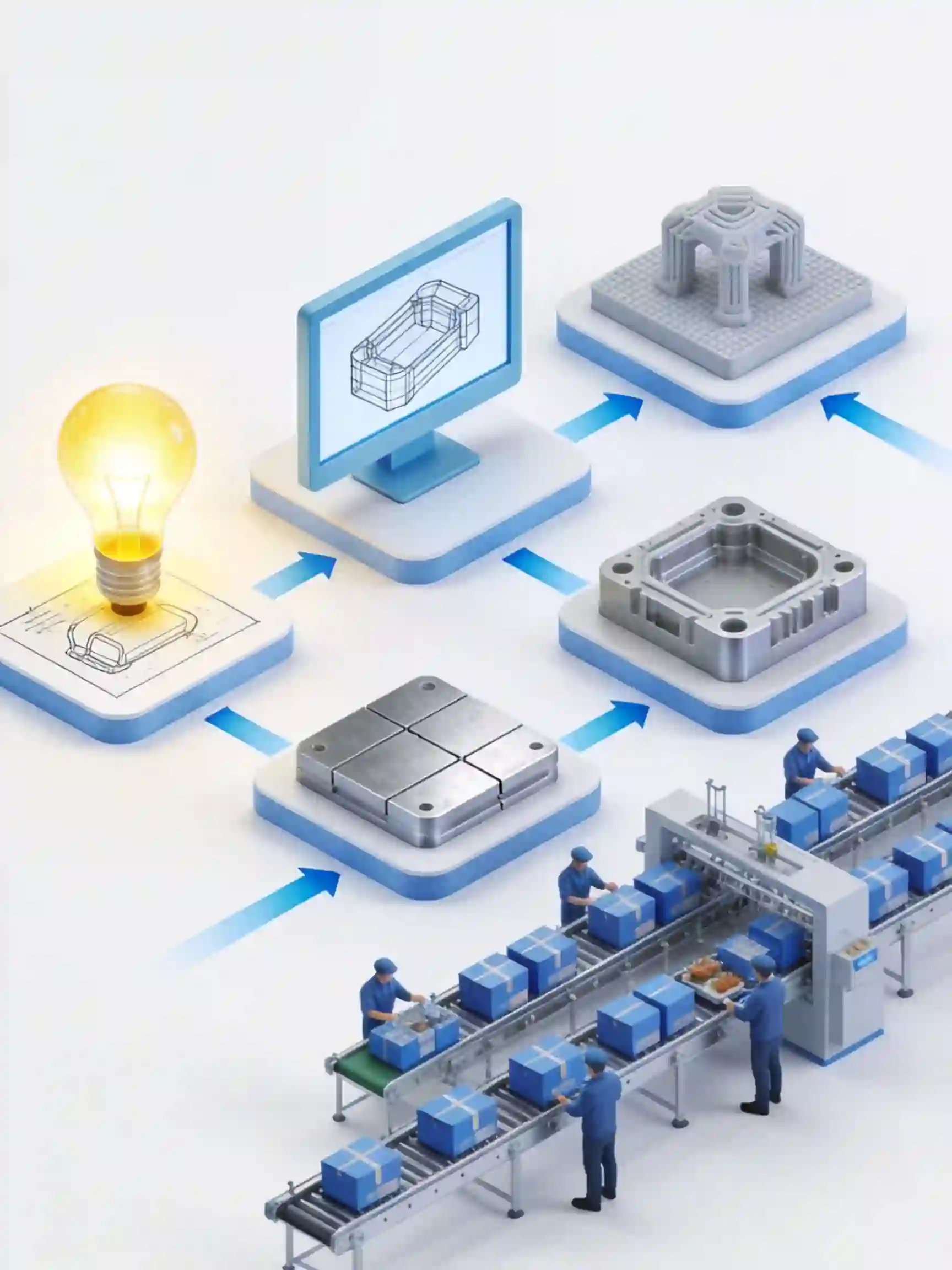 Product development lifecycle from concept to mass production in 5 stages