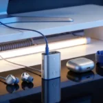 Consumer electronics design workspace with modular smart home devices and health monitoring gadgets representing modern smart hardware design trends
