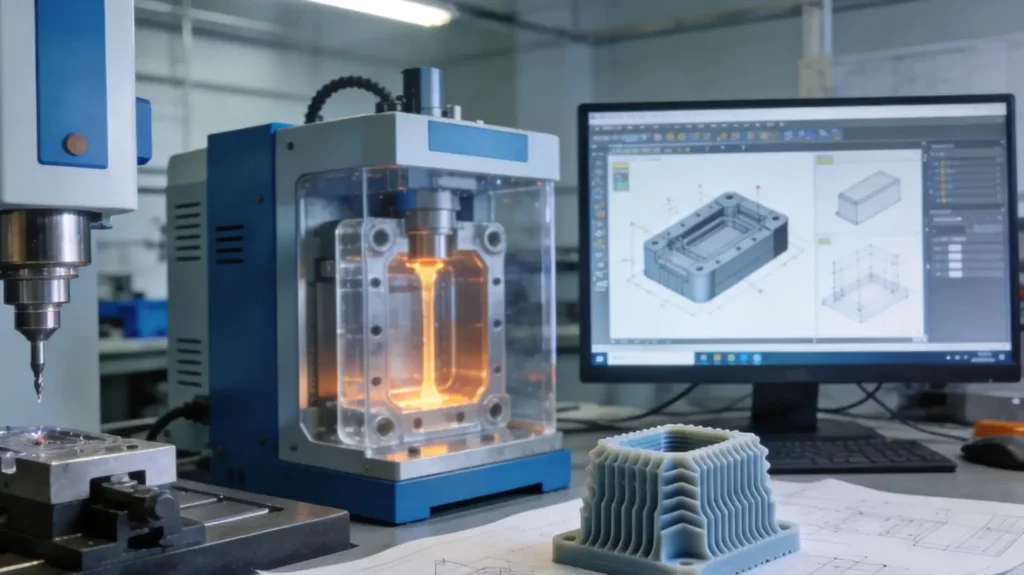 DFM Design for Manufacturing Best Practices guide featuring CNC machining, injection molding, and CAD design tools for hardware product development in China
