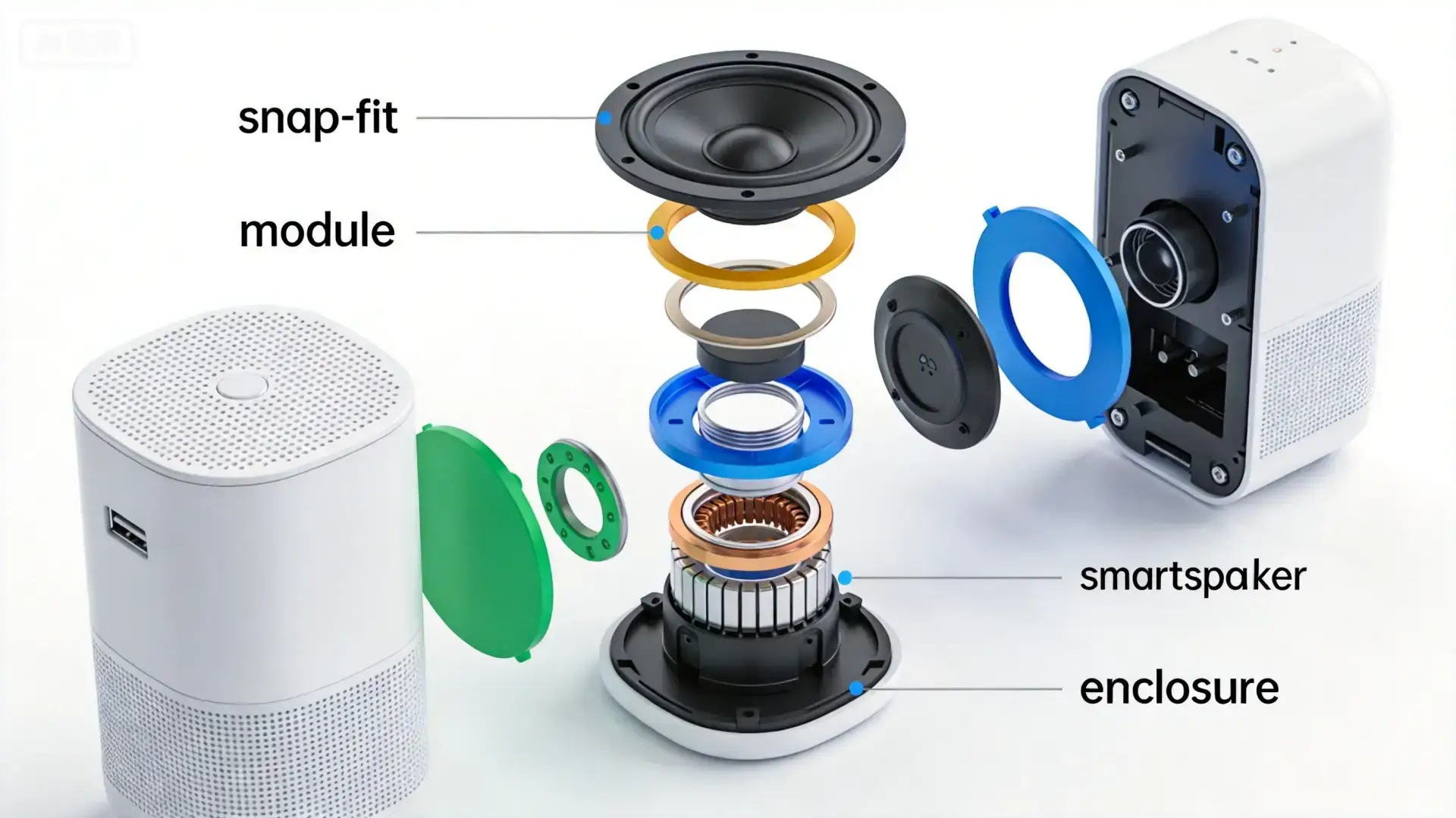 OPD DESIGN | Design for Assembly: How to Build Hardware Products That Manufacture Easily Fastener reduction strategies and snap-fit design principles for hardware product assembly